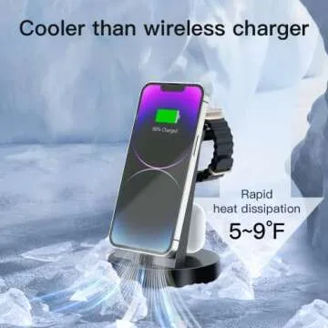 Charging Station for Multiple Devices,3 in 1 Fast Charging Station Dock for iPhone Series 14 Pro Max/13/12/11/X/8 Plus,for Airpods,DUMTERR Desk Wireless Charger for Apple Watch 8/Ultra/7/6/SE/5/4/3/2