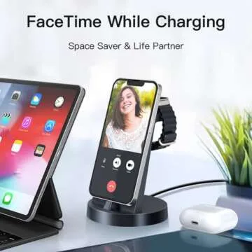 Charging Station for Multiple Devices,3 in 1 Fast Charging Station Dock for iPhone Series 14 Pro Max/13/12/11/X/8 Plus,for Airpods,DUMTERR Desk Wireless Charger for Apple Watch 8/Ultra/7/6/SE/5/4/3/2