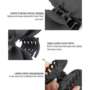 WACHLL Butterfly Hair Clips for Thick Hair - Chic & Reliable