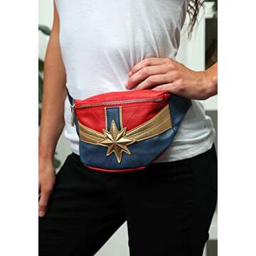 Loungefly x Captain Marvel Faux Leather Waist Bag (Multicolored, One Size)