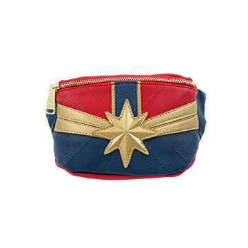 Loungefly x Captain Marvel Faux Leather Waist Bag (Multicolored, One Size)