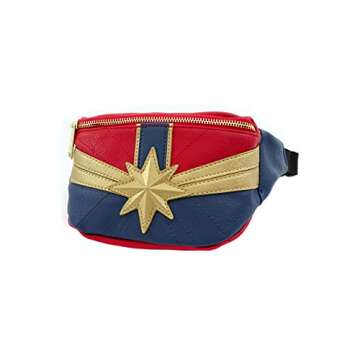 Loungefly x Captain Marvel Faux Leather Waist Bag (Multicolored, One Size)