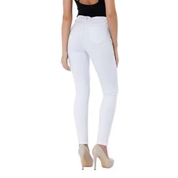 Stylish Women's High Waisted Ripped Skinny Jeans