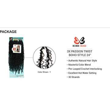 Bobbi Boss Passion Twist BOHO Style 24" 3X (T4/27/613)