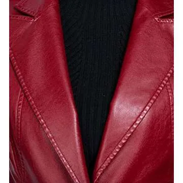 SCOFEEL Womens PU Faux Leather Long Cardigan Vest Casual Open Front Sleeveless Blazer Trench Coat Jacket US Medium, Brown