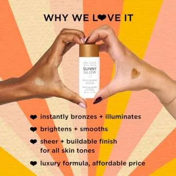 Pacifica Liquid Face Bronzing Drops - Sunny Glow Liquid Bronzer For Face & Skin - Illuminating Highlighting Makeup -w/Vitamin C, for Cheeks & Forehead Vegan Cruelty Free Dermatologist Tested