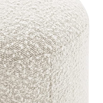 POLY & BARK Basel Ottoman in Crema White Boucle - Stylish Comfort