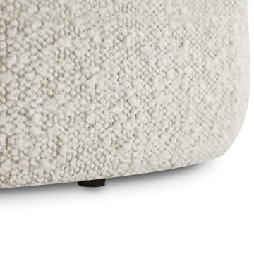POLY & BARK Basel Ottoman in Crema White Boucle - Stylish Comfort