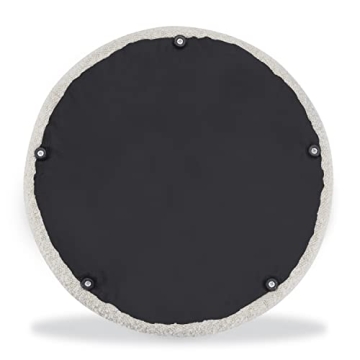 POLY & BARK Basel Ottoman in Crema White Boucle - Stylish Comfort