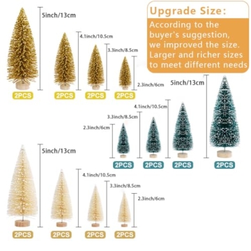 Mini Christmas Trees Set for Festive Tabletop Decor