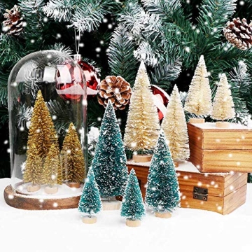 Mini Christmas Trees Set for Festive Tabletop Decor