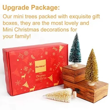 Mini Christmas Trees Set for Festive Tabletop Decor