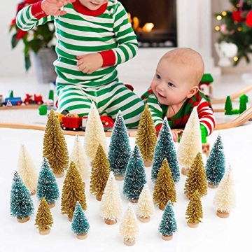 Mini Christmas Trees Set for Festive Tabletop Decor