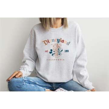 Retro And Friends Est 1955 Sweatshirt, Family Vacation Sweatshirt, Trend Sweatshirts For Women, Crewneck,Sweatshirts For Women. Funny Sweatshirt