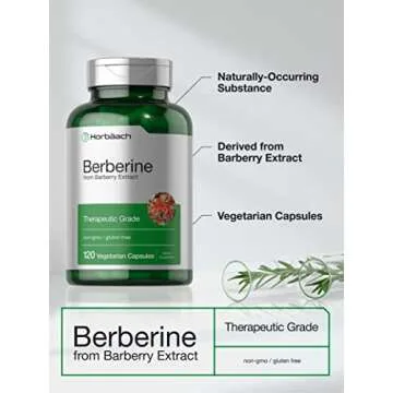 Horbaach Berberine 500mg Supplement | Non-GMO, Gluten Free