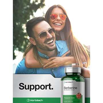 Horbaach Berberine 500mg Supplement | Non-GMO, Gluten Free