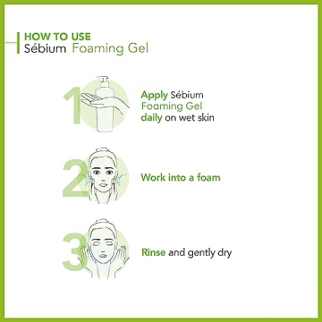 Bioderma Sébium Foaming Gel Pump for Oily Skin 6.76 Fl Oz