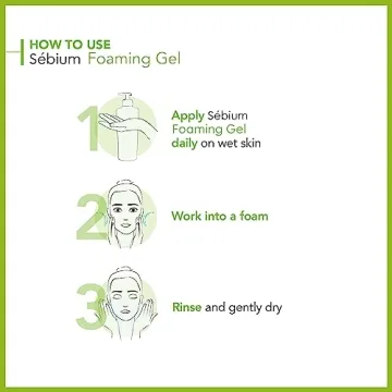 Bioderma Sébium Foaming Gel Pump for Oily Skin 6.76 Fl Oz