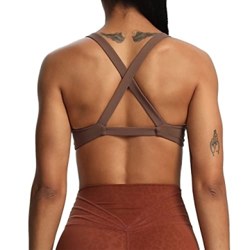 Aoxjox Women's Backless Padded Sports Bra for Yoga