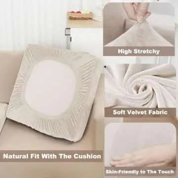 NAISI L-Shaped Sectional Sofa Covers with Pillowcases