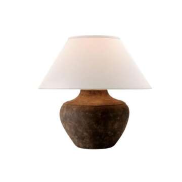 Earthy Table Lamp with Aged Textures for Elegant Spaces