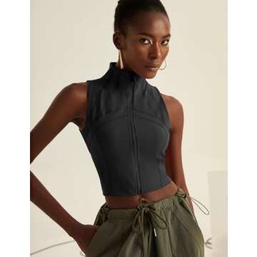 KTILG Bbl Jacket Women Workout Zip-Up Jackets Gym Clothes Athletic Crop Yoga Running Pullover Active...