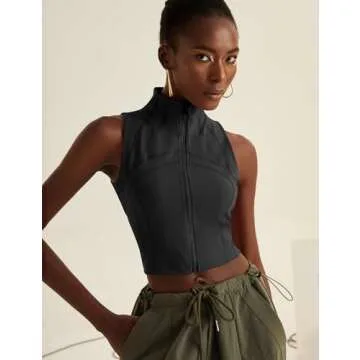 KTILG Bbl Jacket Women Workout Zip-Up Jackets Gym Clothes Athletic Crop Yoga Running Pullover Active...