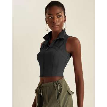 KTILG Bbl Jacket Women Workout Zip-Up Jackets Gym Clothes Athletic Crop Yoga Running Pullover Activewear Fitted Compression dry Seamless Sports Active Tight Fitness Work out Tops