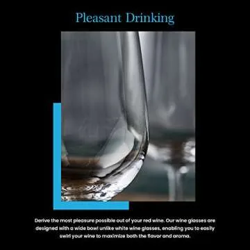 Brookline Long Stem Wine Glasses (17.5 oz., Single Glass) - 100% Lead Free Crystal for Red and White Wine