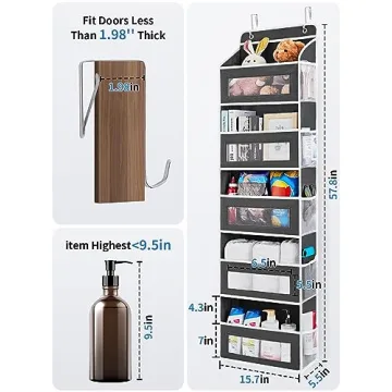 JARLINK Over The Door Organizer - 5 Shelf Storage Solution