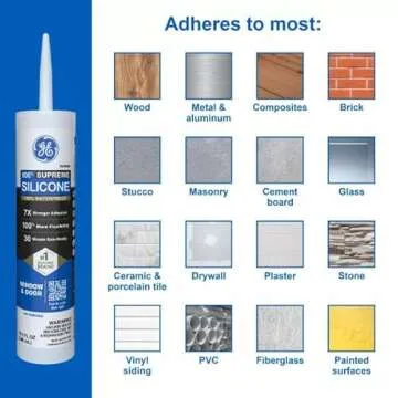 GE Supreme Silicone Caulk – 100% Waterproof & Strong Adhesion