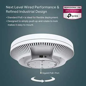 TP-Link EAP620 HD | Omada WiFi 6 AX1800 Wireless Gigabit Access Point for High-Density Deployment | OFDMA, Mesh, Seamless Roaming & MU-MIMO | SDN Integrated | Cloud Access & Omada App | PoE+ Powered