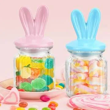 Colorful Bunny Candy Jars for Easter Fun and Decor