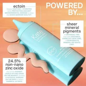 Kate Somerville HydraKate Illuminating Sunscreen Drops for face with 50+ SPF, Zinc Oxide and Mineral Tinted, Moisturizing and Anti-Aging, 1.7 Fl. Oz