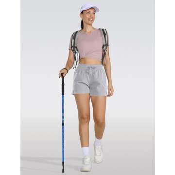 Winvote 2 Pack 3" Womens Athletic Shorts Basic Running Shorts Lightweight Quick Dry Gym Workout Shorts with Pockets Black-Light Grey S