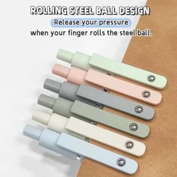 UIXJODO 6 Pcs Gel Pens 0.5mm Quick Dry Black Ink Pens Fine Point Smooth Writing Pens, Cute Office an...