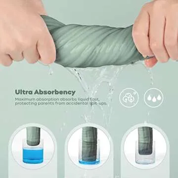 Yoofoss Muslin Burp Cloths for Baby 10 Pack 100% Cotton Baby Washcloths for Boys Girls Large 20''X10'' Super Soft and Absorbent Gradient Green