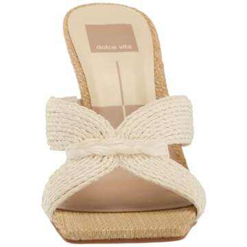 Dolce Vita Women's Nitro Sandal, White Raffia, 8