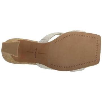 Dolce Vita Women's Nitro Sandal, White Raffia, 8