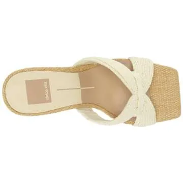 Dolce Vita Women's Nitro Sandal, White Raffia, 8