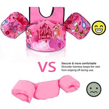 Kids Swim Vest for Children Learn Swimming Training, Faxpot Toddler Swim Aid Floats with Shoulder Ha...
