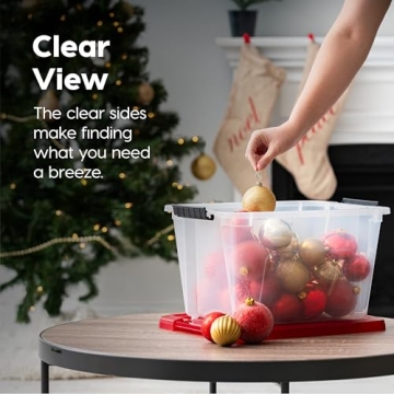 19 Quart Stackable Storage Bins for Holiday Organization