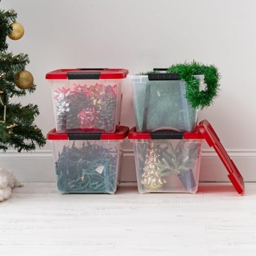 19 Quart Stackable Storage Bins for Holiday Organization