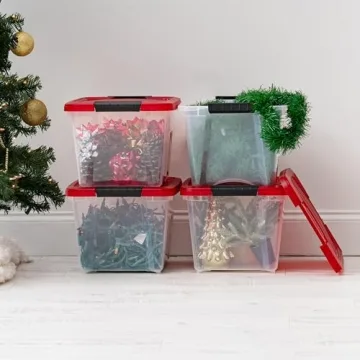 19 Quart Stackable Storage Bins for Holiday Organization