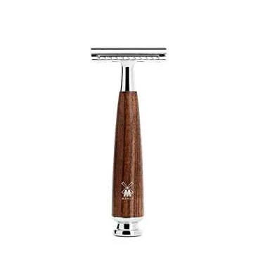 MÜHLE RYTMO 4-piece Pure Badger Double Edge Safety Razor (Closed Comb) Shaving Set For Men - Perfect for Every Day Use, Barbershop Quality Close Smooth Shave