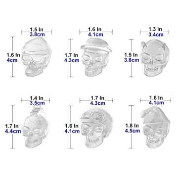 Large Silicone 3D Skull Molds for Crafts and Treats