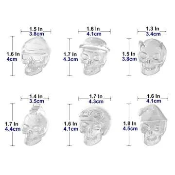 Large Silicone 3D Skull Molds for Crafts and Treats