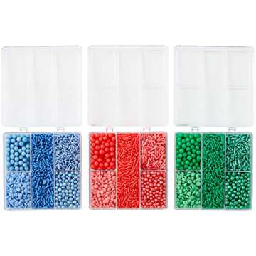 Wilton Blue, Green and Coral Sprinkles Tackle Box Set, 3-Piece