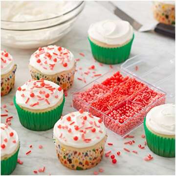 Wilton Blue, Green and Coral Sprinkles Tackle Box Set, 3-Piece