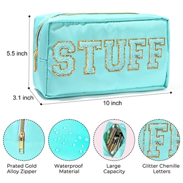 4Pcs Preppy Makeup Bags Stylish Organizational Travel Set